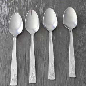 Oneida Daffodil Stanhome Teaspoon 4 Stainless Flatware Silverware